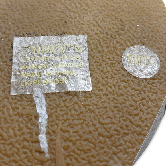 Lucky Brand Penrose Wedge Sandals Womens 7.5 Brown Leather - Picture 9 of 9